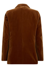 Load image into Gallery viewer, Velvet double-breasted blazer
