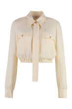 Load image into Gallery viewer, Pussy-bow collar georgette shirt
