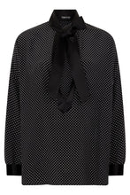 Load image into Gallery viewer, Blouse in crêpe de chine silk with polka dots
