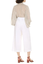 Load image into Gallery viewer, Lace-up collar crêpe blouse
