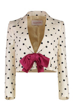 Load image into Gallery viewer, Shantung jacket with Pludepois prin

