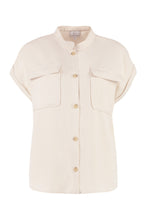 Load image into Gallery viewer, Short sleeve linen blend shirt
