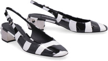 Load image into Gallery viewer, Two-tone leather slingback pumps

