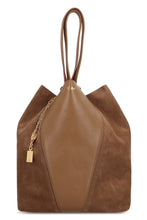 Load image into Gallery viewer, Tote bag Chloé Spin in burgundy leather and suede
