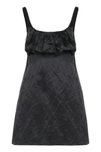 Load image into Gallery viewer, Mini dress without sleeves in washed technical satin
