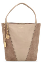 Load image into Gallery viewer, Tote bag Chloé Spin small in burgundy leather and suede
