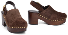 Load image into Gallery viewer, Clogs with studs and platform
