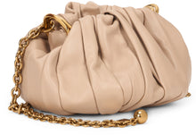 Load image into Gallery viewer, Pleated shoulder bag in leather with chain
