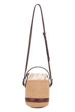 Load image into Gallery viewer, Woven bucket bag with charms
