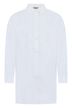 Load image into Gallery viewer, Cotton shirt with sangallo lace
