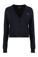 Load image into Gallery viewer, Josephine logo detail cotton cardigan
