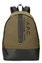 Load image into Gallery viewer, Leather and canvas backpack
