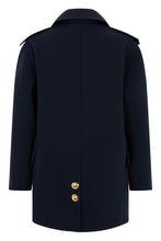 Load image into Gallery viewer, Double-breasted coat with patch pockets
