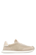 Load image into Gallery viewer, Leather and fabric low-top sneakers
