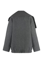 Load image into Gallery viewer, Oversize virgin wool bomber jacket
