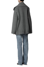 Load image into Gallery viewer, Oversize virgin wool bomber jacket
