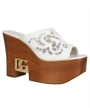 Load image into Gallery viewer, Leather wedge mules
