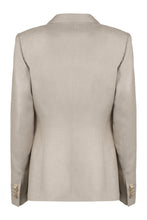 Load image into Gallery viewer, Double-breasted wool and silk jacket
