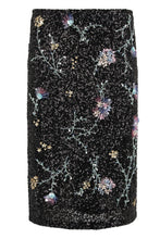 Load image into Gallery viewer, Skirt with floral embroidery in sequins
