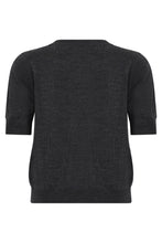 Load image into Gallery viewer, Short sleeve sweater with rhinestones

