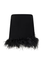 Load image into Gallery viewer, Mini skirt with feather trim
