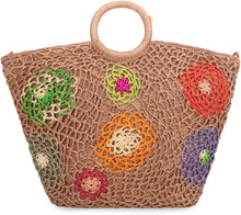 Load image into Gallery viewer, Daddy Fleur M raffia handbag
