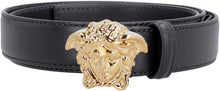 Load image into Gallery viewer, Leather belt with metal buckle
