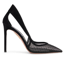 Load image into Gallery viewer, Heeled shoe in mesh and suede
