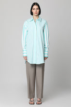 Load image into Gallery viewer, Striped cotton shirtdress
