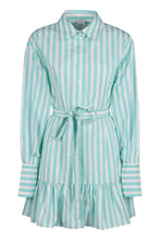 Load image into Gallery viewer, Striped cotton shirtdress
