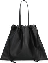 Load image into Gallery viewer, Drawstring leather tote
