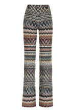 Load image into Gallery viewer, Chevron knitted palazzo trousers
