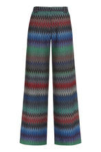 Load image into Gallery viewer, Lurex chevron knitted palazzo trousers

