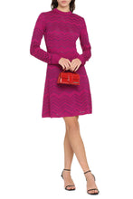 Load image into Gallery viewer, Chevron-motif knitted dress
