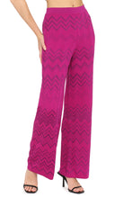 Load image into Gallery viewer, Chevron knitted palazzo trousers
