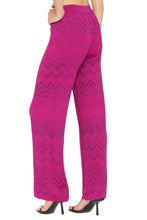 Load image into Gallery viewer, Chevron knitted palazzo trousers
