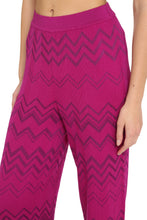 Load image into Gallery viewer, Chevron knitted palazzo trousers
