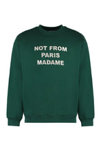 Load image into Gallery viewer, Slogan cotton crew-neck sweatshirt
