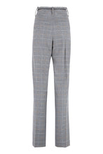Load image into Gallery viewer, Prince of Wales checked wool trousers
