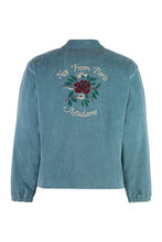 Load image into Gallery viewer, Slogan Fleurs Corduroy velvet jacket
