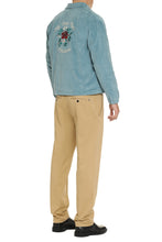 Load image into Gallery viewer, Slogan Fleurs Corduroy velvet jacket

