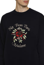 Load image into Gallery viewer, Slogan Fleurs crew-neck wool sweater
