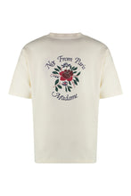 Load image into Gallery viewer, Slogan Fleurs cotton crew-neck T-shirt
