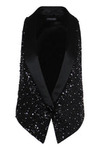 Load image into Gallery viewer, Black gilet in georgette
