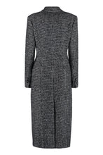 Load image into Gallery viewer, Houndstooth double-breasted coat
