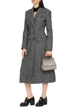 Load image into Gallery viewer, Houndstooth double-breasted coat
