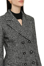 Load image into Gallery viewer, Houndstooth double-breasted coat
