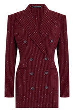 Load image into Gallery viewer, Double-breasted blazer with pinstriped pattern
