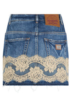 Load image into Gallery viewer, Mini skirt with lace inserts
