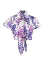 Load image into Gallery viewer, Printed cotton crop-shirt
